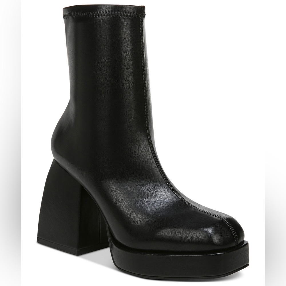 Bar Ill Women's Narita Platform Booties Macy's Black Boots sz 7.5 like new